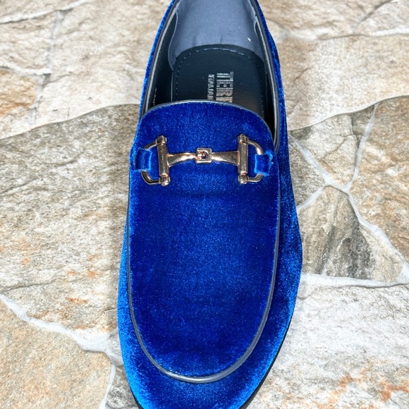 Terroni Royal Blue Men\'s Slip-On Gold Buckle Dress Shoe-Fashionable main image 7